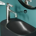 thumbnail image 4 of Terre 18" Solid Surface Oval Wall-Mounted Sink with Left Side Faucet Mount in Matte Black, 4 of 8