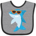 thumbnail image 3 of Inktastic Cute Shark, Cool Shark, Shark with Sunglasses Boys or Girls Baby Bib, 3 of 4