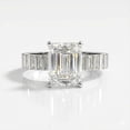 thumbnail image 2 of vylahjewellery Emerald Cut Moissanite Diamond Engagement Anniversary Ring for Women Solitaire 14K Vermeil White Gold Bridal Ring Luxury Wedding Ring, 2 of 6