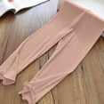 thumbnail image 6 of ZGRBOU Girls Ruffle Hem Leggings Full Length High Waisted Footless Tights Kids Soft Basic Solid Stretch Yoga Pants, 6 of 6