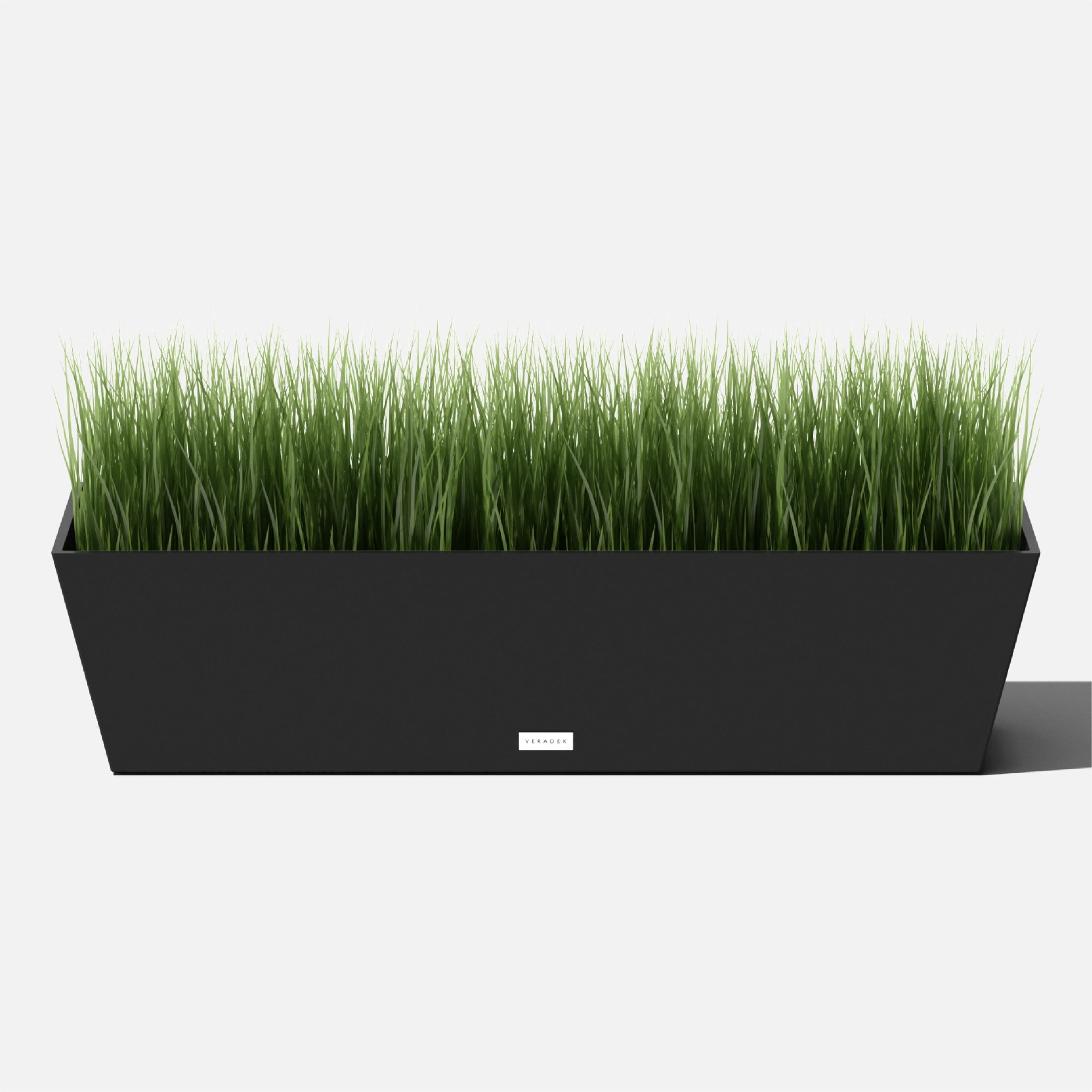 Veradek Pure Series Window Box 36" Plastic Planter - Black