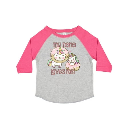 

Inktastic My Nana Loves Me Unicorn Gift Toddler Boy or Toddler Girl T-Shirt