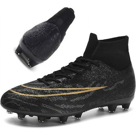 

Men s Soccer Shoes Cleats Professional High Top Breathable Athletic Football Boots Outdoor Indoor Turf Field Professional Spikes Game Training Athletic for Boys Soccer Cleats