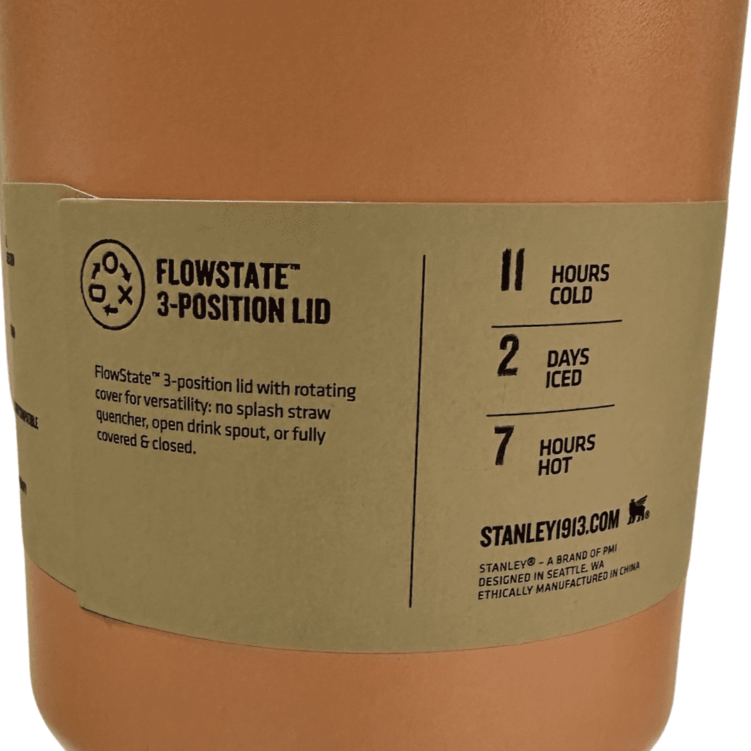 Stanley 40oz Stainless Steel Tumbler H2.0 Flowstate Quencher - Limited  Edition Color PEACH (NEW 2023)