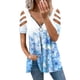 thumbnail image 1 of Top con cremallera y cuello en V de manga corta con hombros descubiertos para mujer con blusa recortada Pompotops  hkajfhjk466093, 1 of 4