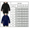 thumbnail image 2 of Men Thermal Windbreaker Jacket Winter Warm Hooded Wool Coat, 2 of 2