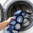 thumbnail image 6 of Entryway Rug 2'x3', Navy Blue Coastal Kitchen Runner Rugs Non-Slip Carpet Mats, Summer Beach Shell Conch Bedside Rugs Runners Washable Floor Carpet for Bathroom Laundry Room, 6 of 8