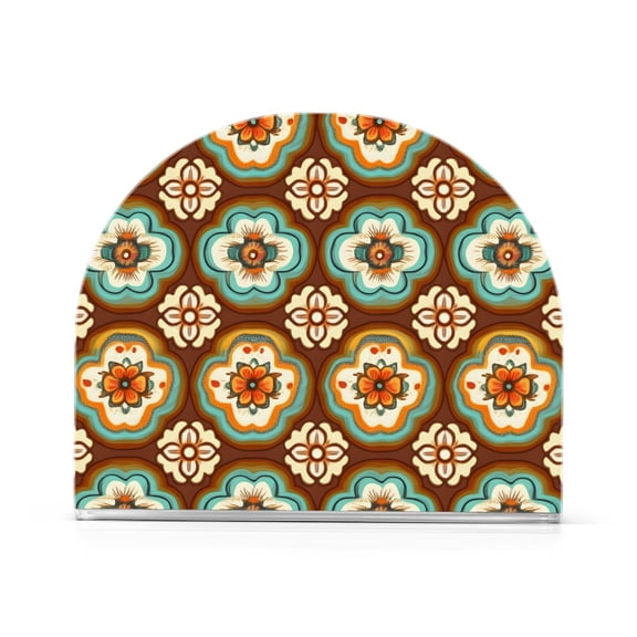 Yayeee Napkin Holder for Table Kitchen Paper Tissue Organization, Retro Blossom Flower