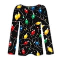 thumbnail image 5 of SELONE Christmas Clothes Women Long Sleeve Xmas Fashion Tees Casual Crewneck Loose T Shirt Xmas Print Shirt Multicolor XL, 5 of 6