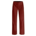 thumbnail image 5 of Women Pants Casual Pants Red Baggy Pants Lounge Pants High Waist Pants Women Fall Pants for Women, 5 of 7