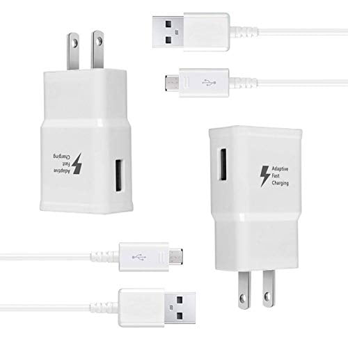 Rodeo Stal naaimachine Wall Charger Kit Adaptive Fast Charge Compatible Samsung Tablet/Phone  Galaxy S7 / S7 Edge / S6 / S6 Plus / A6 / J7 / J3 / Note5 4, USB 2.0  Charger Plug and Micro USB Cable (2 Pack) - Walmart.com