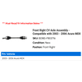 thumbnail image 2 of Front Right CV Axle Assembly - Compatible with 2003 - 2006 Acura MDX 2004 2005, 2 of 2