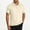 Khaki, variant on Bzhegqhd Men's Summer Short Sleeved Solid Color Casual Pullover Knitted Shirt Short Sleeved Lapel Top/shirt