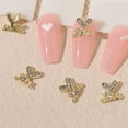 thumbnail image 7 of UDIYO 20Pcs Nail Ornaments Bright Color Shiny Visual Effect Creative Shape Multipurpose Easy to Apply Decorative Alloy Love Heart Flower Rhinestone Nail Decorations Nail Supplies, 7 of 7