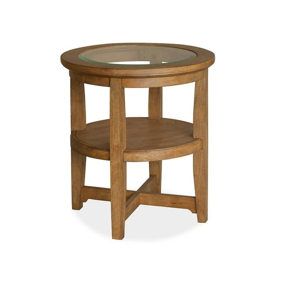 Magnussen Home Durant Honey Brown Shelf End Table