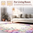 thumbnail image 2 of ODIKA 4'x6' Machine Washable Non-Slip Area Rug, Whimsical Floral Pastel Palette High Traffic Rug, Pink, 205679, 2 of 7