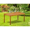 thumbnail image 2 of Pemberly Row Rectangular Wood Patio Dining Table in Natural Oil, 2 of 4