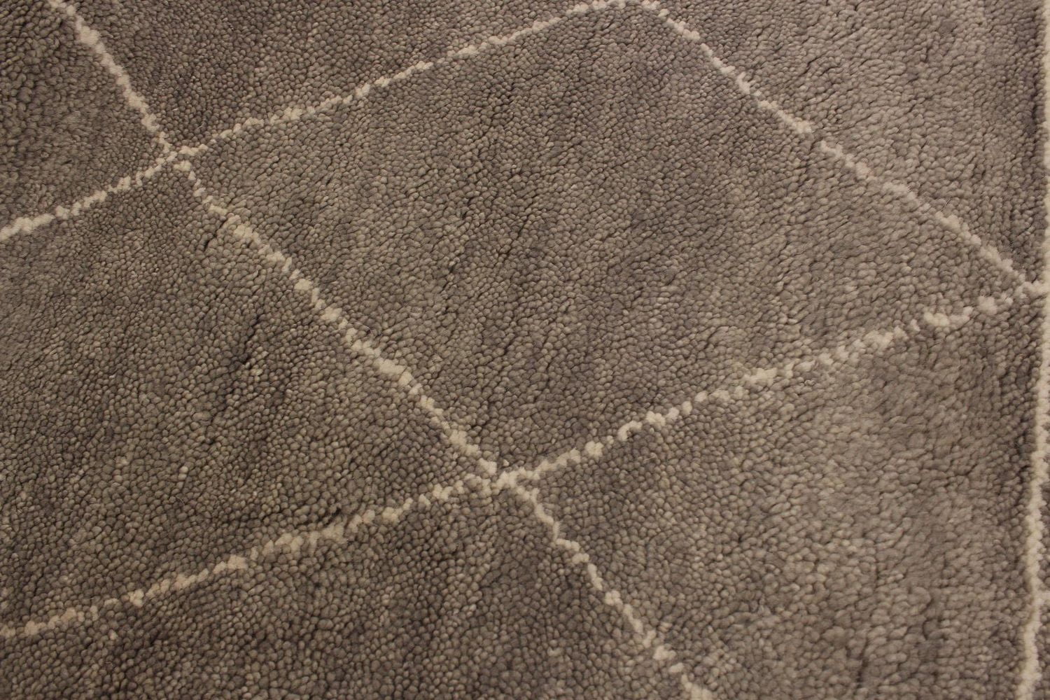 ECARPETGALLERY Tapis Noué à la Main pour Salon, Salle à Manger et Chambre à Coucher Marocain Collection Tangier 5'1" x 8'5" en Gris