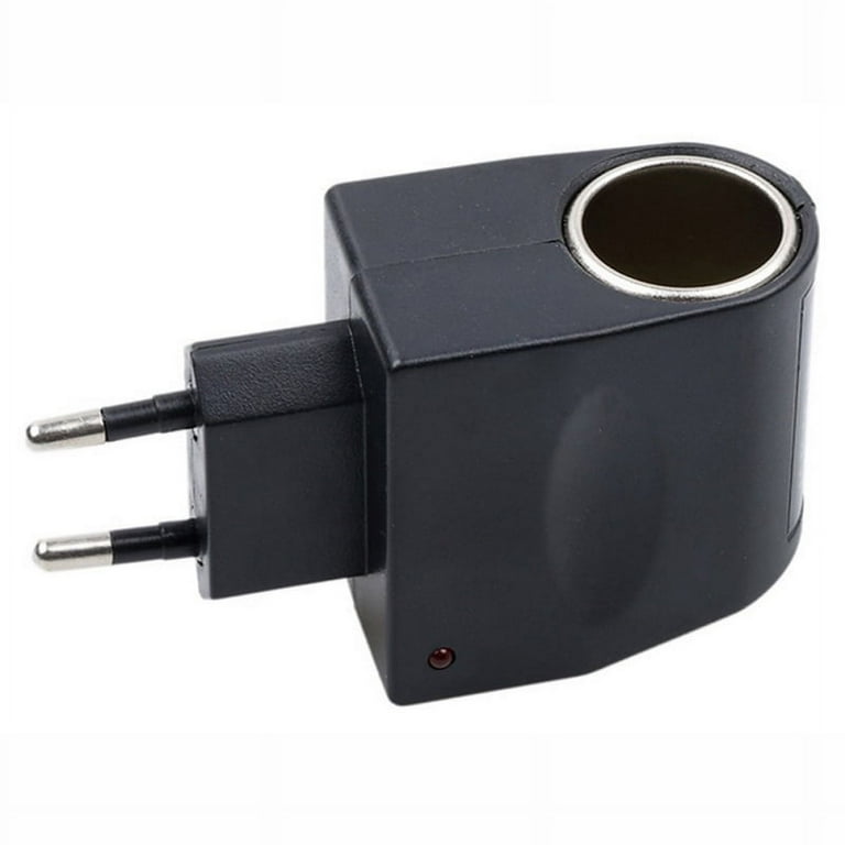 220V AC Socket to 12V DC Adapter Mains EU Plug Converter Cigarette Lighter