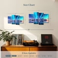 thumbnail image 3 of Elephant Stock Amazing Aurora Borealis Wall Art - Horizontal Multi Panel Canvas - Living Room Wall Decor - Nature Multi Panel - Turquoise And Blue Decor - 30" x 18", 3 of 4