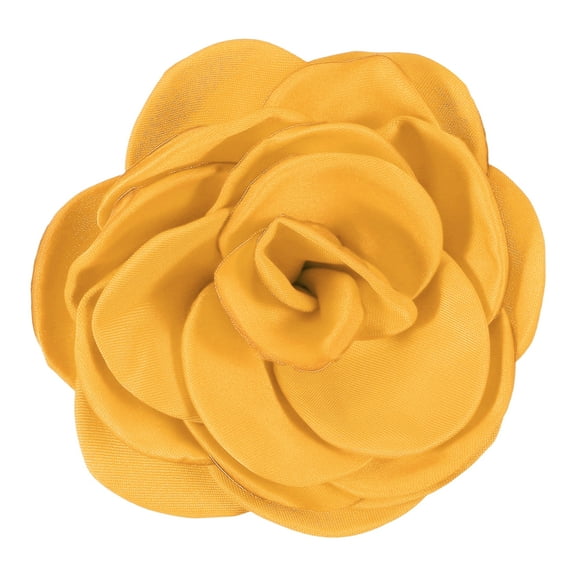 Flowers Hair Clips, Satin Camellia Brooch Pin, Floral Brooch Hairpin for Women Wedding, Gold