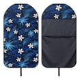 thumbnail image 6 of Uorisanigo Car Seat Towel Cover Fashion Auto Interior Floral Palm Leaf Blue Universal Front Seat Cover Anti-Slip Vehicle Seat Protector Universal Fit for Auto Truck Van SUV, 6 of 6
