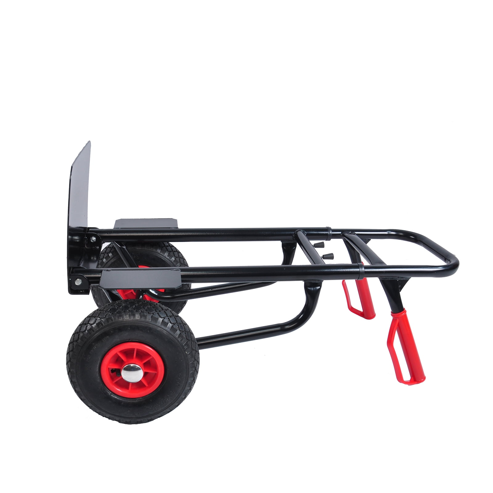 Hand Truck Dolly 2 Wheel Dolly Cart And 4 Wheel Push Cart With Swivel Wheels 330 LBS Capacity Heavy-Duty Luggage Trolley Cart For Moving Warehouse Garden Grocery