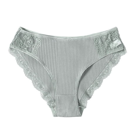 zuwimk Womens Thong Underwear Women s Motive Cotton Multipack Thong Panty Gray XL