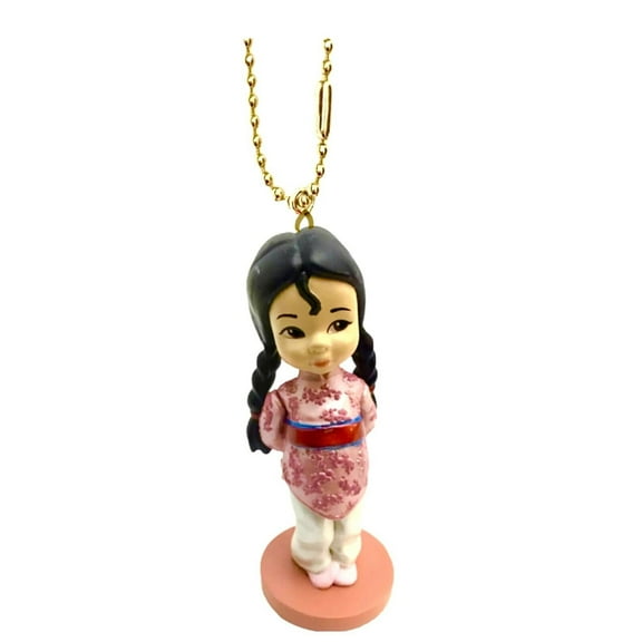Animator Baby Toddler Princess Mulan Toddler Keychain Dangler PVC Ornament Charm