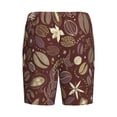 thumbnail image 4 of Rocae Coffee and Flowers for Men's Soft Sleep Pajama Shorts, Waistband and Pockets, 4 of 9