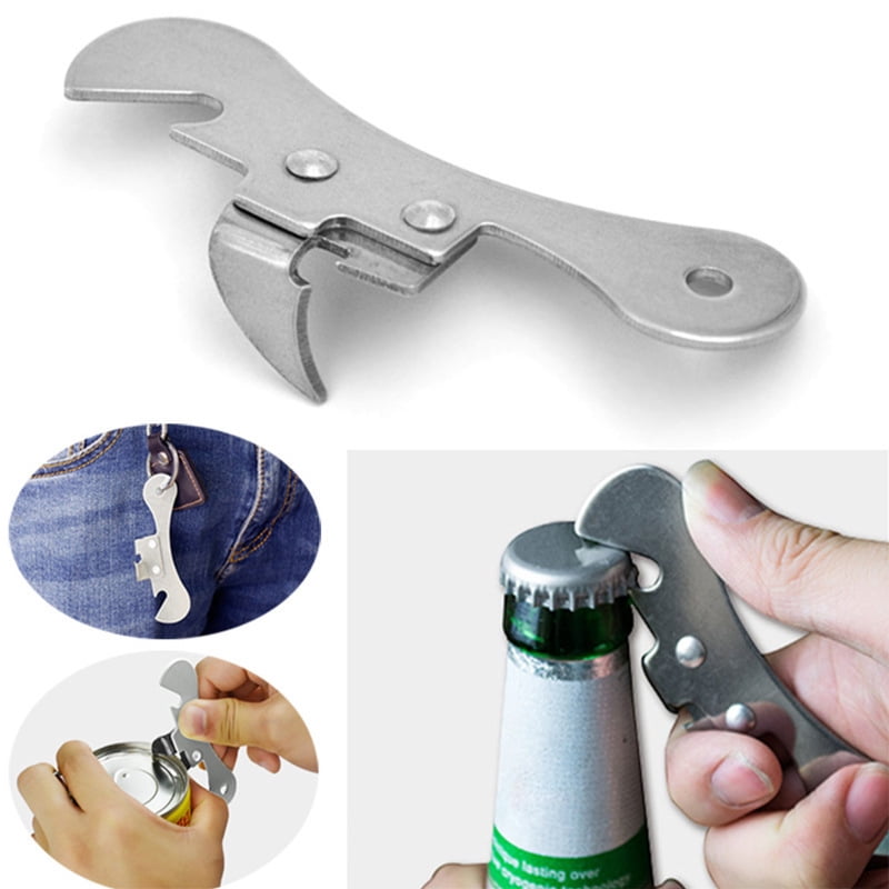 Multifunction Bottle Can Opener Stainless Steel Portable Bottle Jar Opener Household Can Opener Safety Side Cut Kitchen Gadget