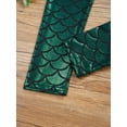 thumbnail image 6 of iiniim Girls Boys Mermaid Leggings Shiny Metallic Fish Scale Skinny Tights Yoga Dance Pants 2-12 A Green 11-12, 6 of 7