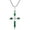 Green & Silver, variant on Christian Elegant X Cross Green-Tones Malachite Inlay Sterling Silver Pendant Religious Ornament Necklace Anniversary Jewelry Gift for Women