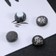 thumbnail image 5 of EeaseMX 2 pendientes magnéticos de acero de titanio de 1 x 1 cm con diseño de calavera, tipo B (negros), 5 of 8