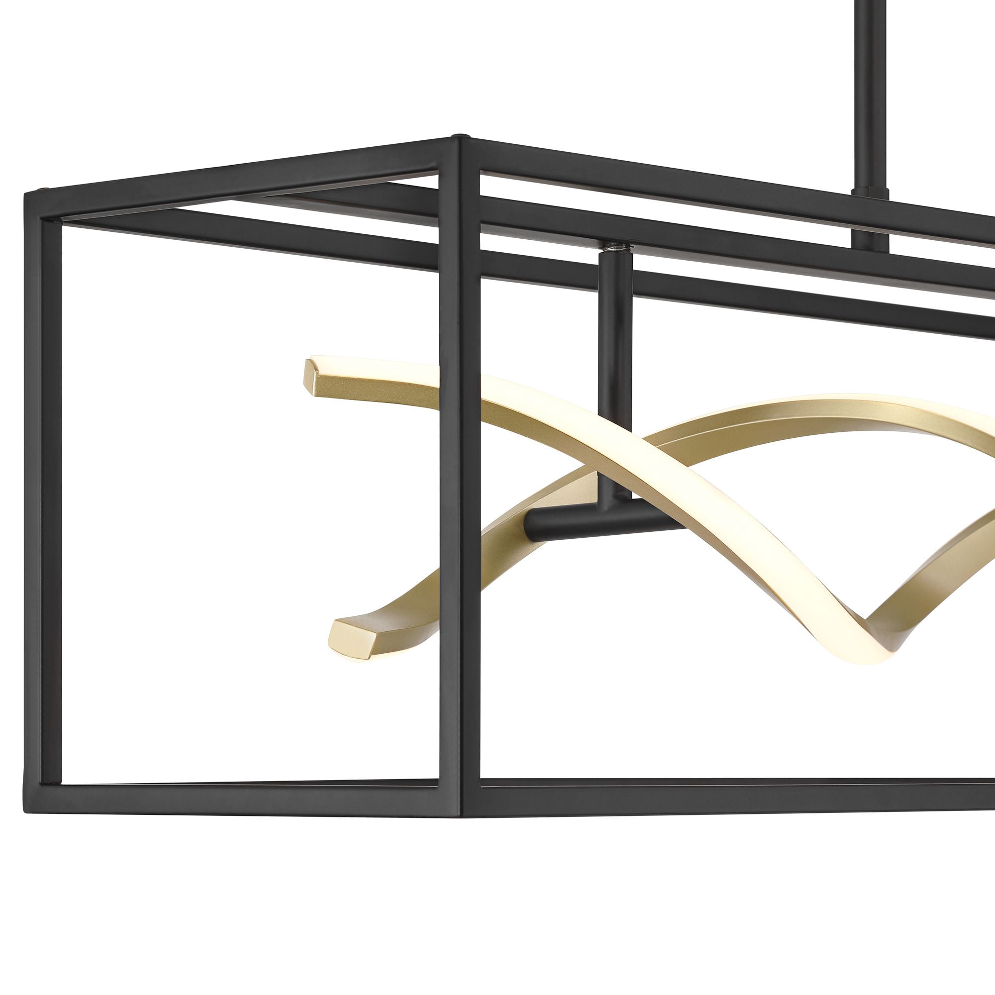 Possini Euro Design Cheva 35 1/2" Modern Pendant Chandelier Ceiling Light Fixture Dining Room Over Table Kitchen Island LED Black Sand Gold Finish