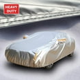 thumbnail image 1 of Housse de Voiture à Couches Multiples Résistante aux Intempéries, Imperméable, Coupe-Vent, Réfléchissante, Neige, Soleil, Pluie, Protection UV avec Boucles et Ceinture pour Berline 170-190 Pouces de Longueur, 1 of 8