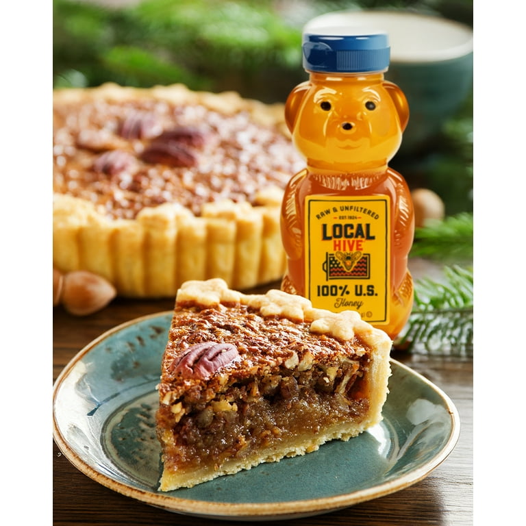 Local Hive 100% US Honey Bear Bottle, Raw & Unfiltered, Squeeze