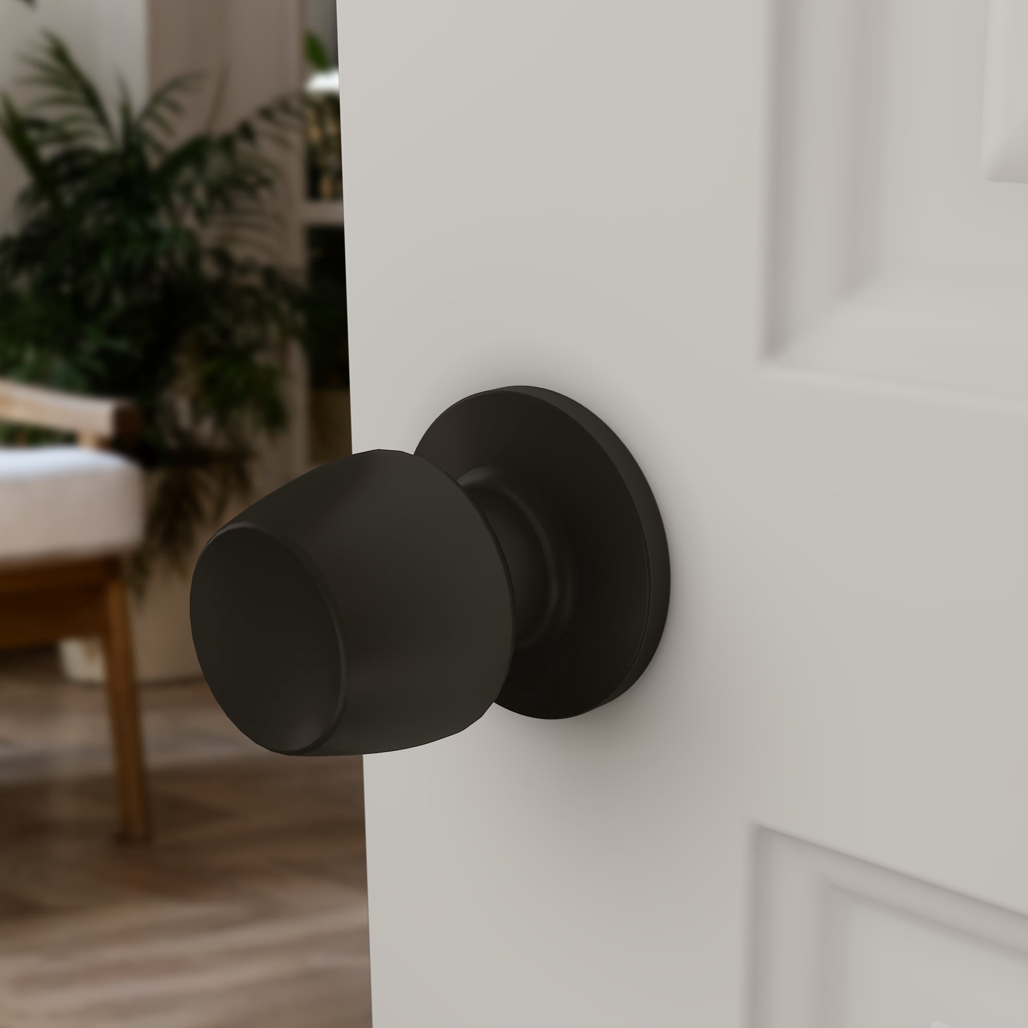Versa Door Knob Black Passage Door Handle 10 Pack by Villar Home Designs