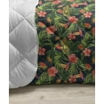 thumbnail image 3 of Hibiscus Down Alternative Comforter, Endemic Tropic Hummingbirds and Palm Leaves Nature Pattern, Microfiber Quilt for All Season, 5 Sizes, Pale Tan Coral, by Ambesonne, 3 of 3