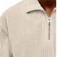 thumbnail image 4 of Blusa y camisa de manga corta con cuello vuelto para hombre, color liso, informal, con solapa, cierre de cremallera en un cuarto y bolsillo en el pecho, camisa de manga corta con solapa, tops para hom, 4 of 4