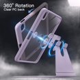 thumbnail image 3 of JETech Rotating Case for iPad mini (A17 Pro, 2024 Model, 7th Generation) / mini 6 (2021 Model, 6th Generation) with Pencil Holder, 360 Degree Rotation Protective Stand Cover Clear Back (Purple), 3 of 7