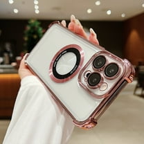 Clear for iPhone 15 Pro Magnetic Case Compatible with MagSafe, Military Grade Shockproof Full Camera & Four-Corner Protection Anti-Fingerprints Transparent Case for iPhone 15 Pro, Pink
