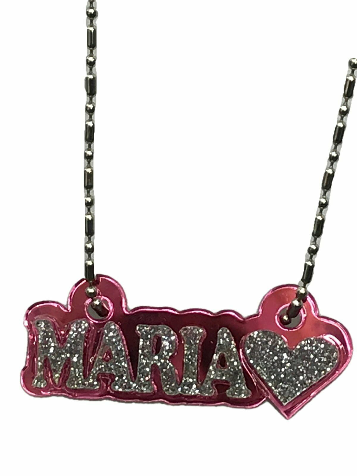 Name Plate Chain Necklace Laser Cut 