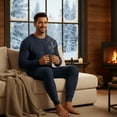 thumbnail image 3 of Ventana Men’s Fleece Thermal Underwear Set Ultra Soft Long Johns Base Layer 2pc Top Pants, 3 of 7