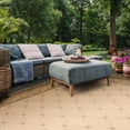 thumbnail image 4 of Safavieh Courtyard Gaus Oriental Indoor/Outdoor Area Rug, Natural/Olive, 6'7" x 9'6", 4 of 10