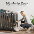 thumbnail image 3 of POAO 48"Heavy Duty Dog Crate Furniture for Large Dogs(Over 60lb), Dog Kennel Indoor with 360° Wheels, Dog House with Feeding Window and Name Tag, 3 of 9