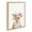 Natural, variant on Kate and Laurel Sylvie Flower Crown Fox Framed Canvas Wall Art by Amy Peterson Art Studio, 18x24 Natural, Cute Animal Art for Wall Decor