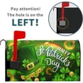 thumbnail image 2 of Happy St Patricks Day Mailbox Cover Magnetic Standard Size 18" X 21" Shamrock Clovers Rainbow Green Hat Mailbox Covers Magnetic Mailbox Covers Post Letter Box Cover for Outdoor Decor, 2 of 6