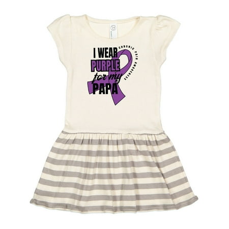 

Inktastic Chronic Pain I Wear Purple For My Papa Gift Toddler Girl Dress