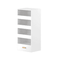 thumbnail image 6 of Resenkos 4-Tier Freestanding Bookshelf - With 3 Sliding Drawers & 1 Bottom Drawer, White, 6 of 11